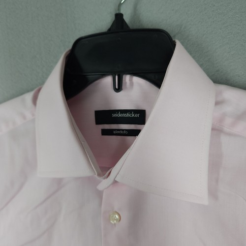Seidensticker Splendesto Shirt Mens 15.5 39 Pink Button Up Long Sleeve Germany - Picture 6 of 14
