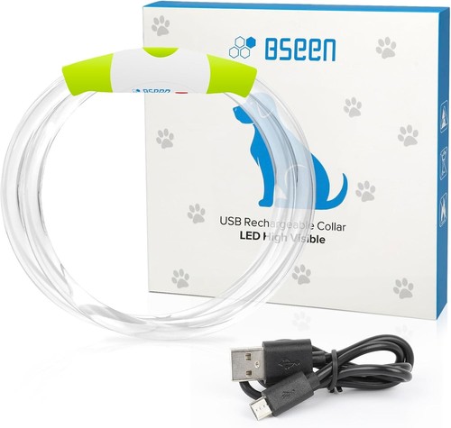 Weatherproof LED Pet Collar - Adjustable Light-up Necklace for Night Safety - Picture 9 of 9