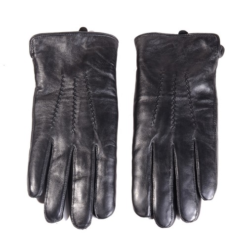 Guanti da lavoro uomo vera pelle di montone pile pelliccia tosata invernali caldi - Foto 3 di 12