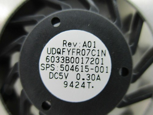 Ventilador de refrigeración HP Mini 1116 UDQFYFR07C1N, w25x3x3, 0,30A, desnudo - Imagen 7 de 7