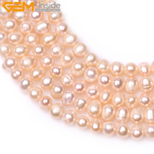 Pink White Black Freshwater Pearl Stone Round Loose Beads Jewelry Making 15" 6mm - Picture 7 of 27