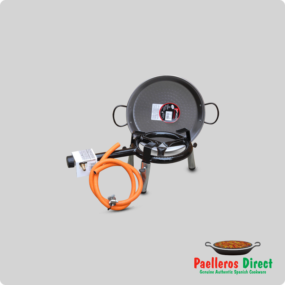 30cm Spanish Polished Steel Paella Pan & 20cm Gas Burner Kit / Set 8411470004283 eBay