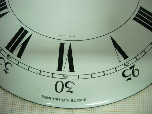 Cadran émail dial pendule Zenith horloge Uhr Clock lic ato dial 151 mm N°12 - Picture 8 of 9
