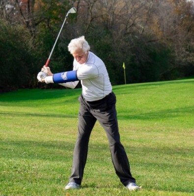 Straight Arm Golf Swing Trainer - Improve Ball Striking - Standard (Over 5'9'')