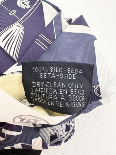 HERMES SILK SPRINGS BAGUE DE/MARINE/CREME/PETRO BLUE NAVY BLACK WHITE TWILLY NEU - Bild 16 von 20