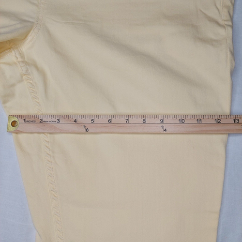 NWT Maurices Jeans Womens Size 24 High Rise Crop Stretch Yellow / Gold Raw Hem - Picture 17 of 19