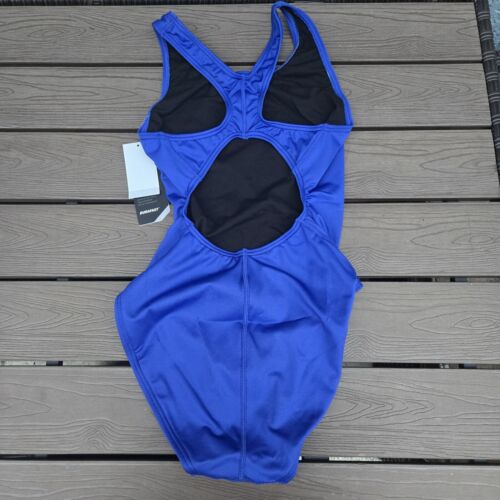 TYR Durafast Solid Royal Blue MaxFit 1 Piece Swimsuit Size 34 New - Picture 2 of 3