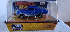 Auto World ThunderJet 500 Flames 1966 Chevy Nova SS Blue HO Slot Car NOS
