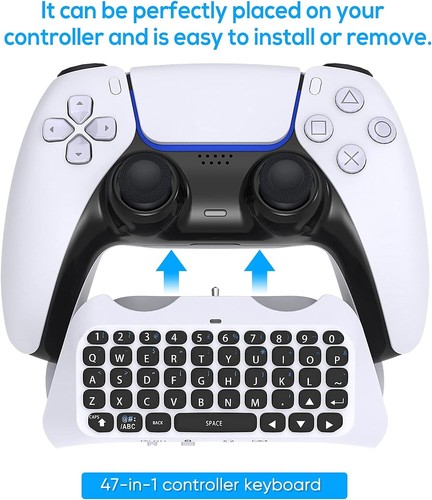 Wireless Mini Keyboard for Playstation 5 PS5 Controller Bluetooth Game Keypad - Picture 9 of 12