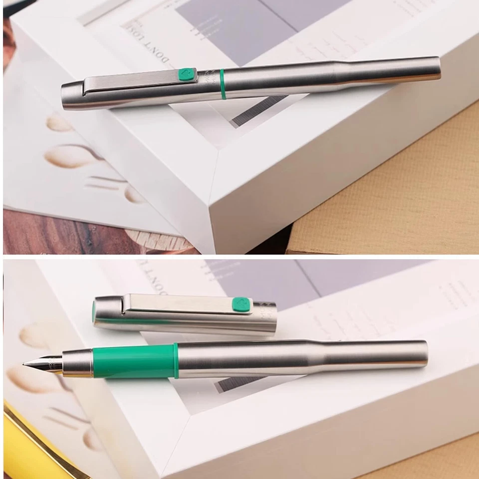 Nueva pluma estilográfica de metal Majohn B25 2025 iridio plumín fino 0,5 mm oficina de escritura PQk Foto 2 de 4