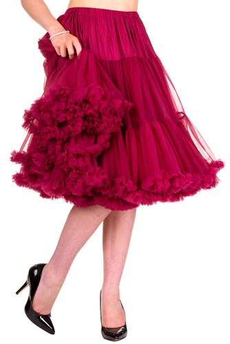 Bordeaux Rockabilly Retro superweich 26 Zoll Petticoat Rock VERBOTENE Kleidung - Bild 2 von 4