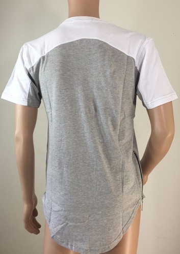 Men's Hip Hop Style Long T-Shirt with Side Zipper S to 4XL - Picture 32 of 149