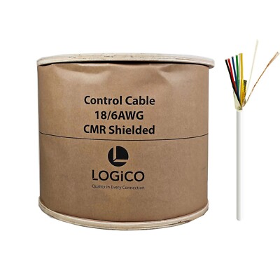 18/6 AWG Low Voltage Shielded Stranded 1000FT Audio Speaker Wire Control Cable
