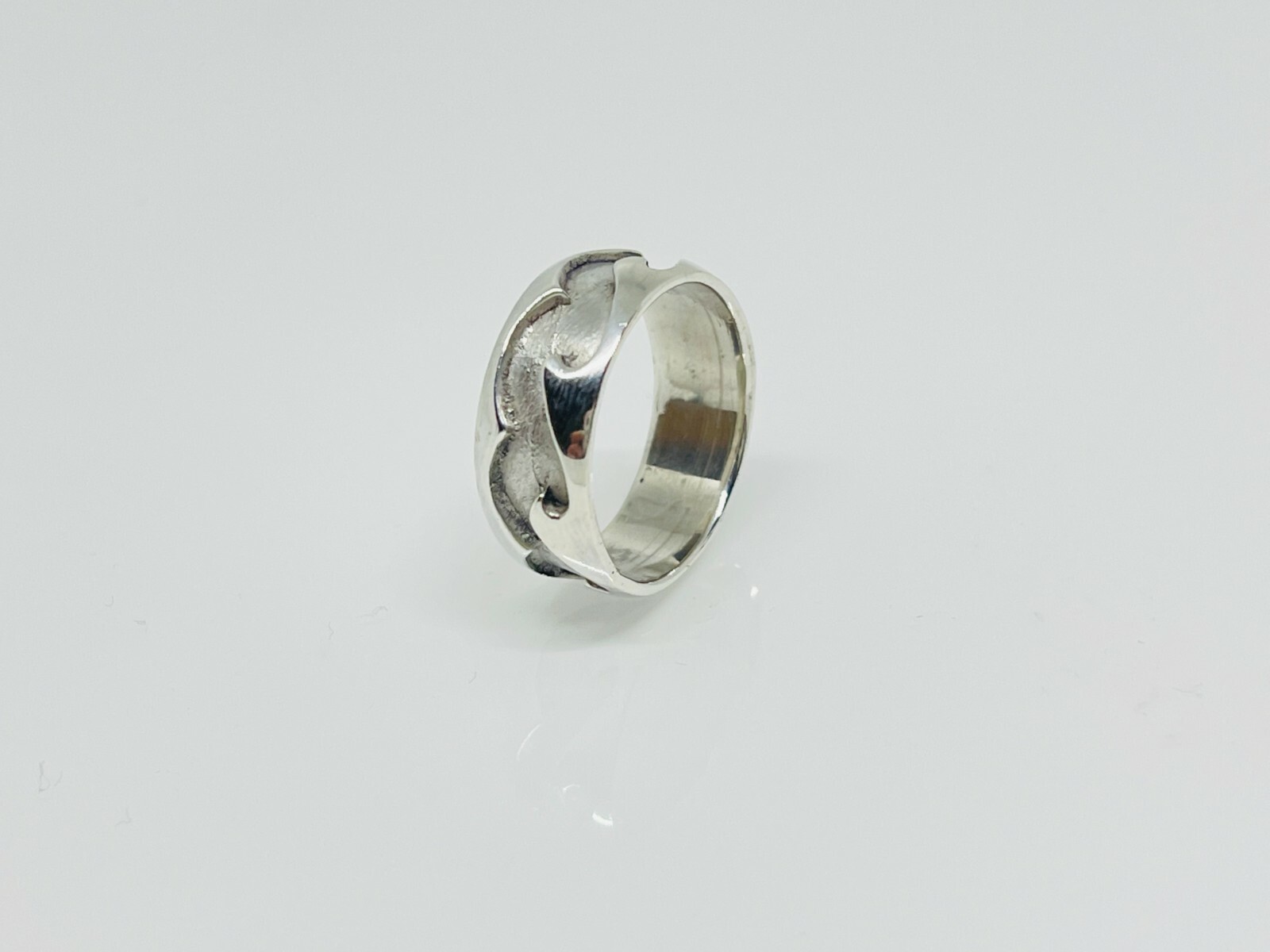 Fabulous Solid Patterned Band Ring 925 Silver Siz… - image 5