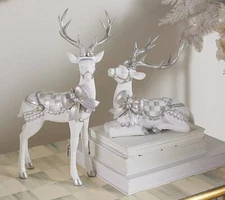 MacKenzie- Childs Set of 2 Crystal Palace Reindeer Deer Brand New