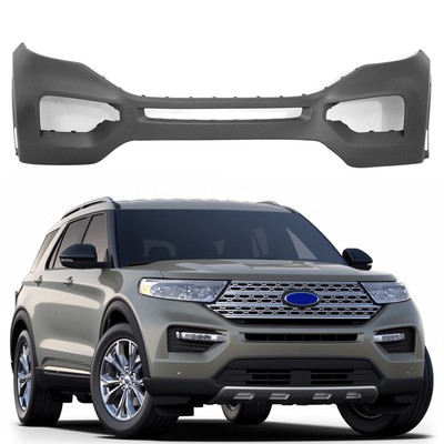 For 2020-2022 Ford Explorer Front Bumper Cover Primed W/O Park Sensor Hole