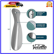 Metal Shoe Horn, 2 Pack- 7.5" Long- Perfect Shoe Horns for Men, Women, Kids -...