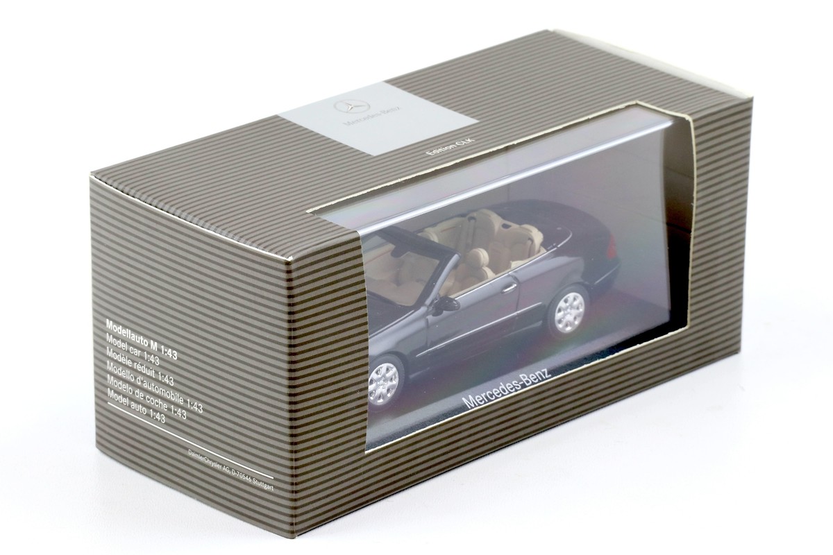 1:43 Minichamps Mercedes CLK Convertible obsidian black