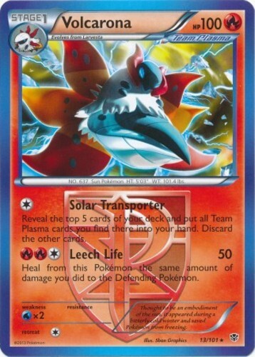 Volcarona - 13/101 - Rare LP, English Pokemon Plasma Blast - Picture 1 of 1