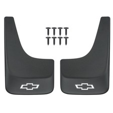 Oem New Frontrear Splash Guard Mud Flaps Black W Logo 82-13 Chevrolet 19213391