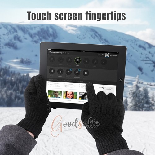 Women Men Winter Warm Set Beanie Knitted Hat Cap Warm Scarf Touch Screen Gloves - Picture 11 of 35