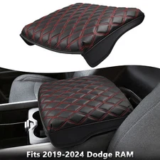 Fits 2019-2026 Dodge RAM 1500 2500 3500 Center Console Cover Armrest Pad Black