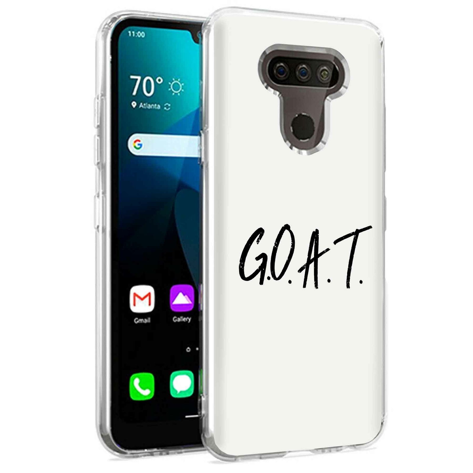 Phone Case for LG Harmony 4,Premier Pro Plus,K41, G.O.A.T Print
