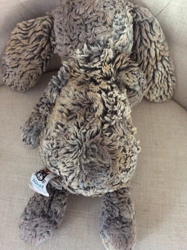 JELLYCAT Gray Floppy Bashful BUNNY RABBIT 11" Plush Super Soft All Ages Baby - 第 7/10 張圖片