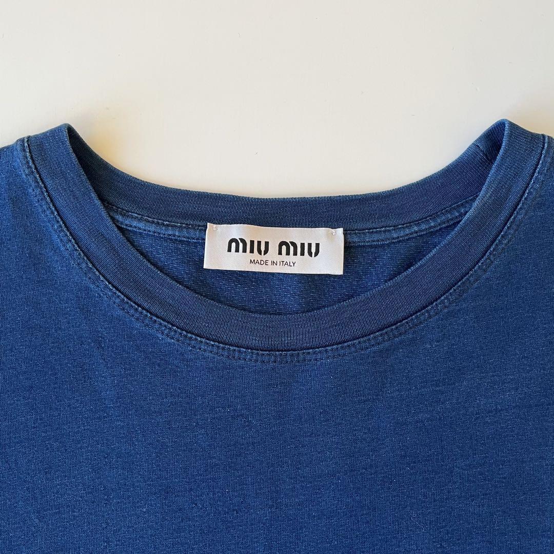 トップス MIU MIU 24AW Logo Long Sleeve Shirt MIU MIU 24AW Logo Long Sleeve Shirt
