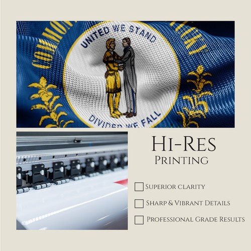 Prom Patriot's Kentucky KY Staatsflagge einlagig umgekehrt bedruckt 200D Nylon - Bild 25 von 66