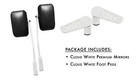 Fits Jeep Wrangler JL 2018-Present Cloud White Mirror Mirror and Foot Peg Kit  J