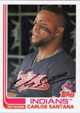 2017 Topps Archives #199 Carlos Santana Cleveland Indians