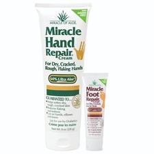 Miracle Hand Repair Cream 8 ounce tube PLUS Miracle Foot Repair 1 ounce tube