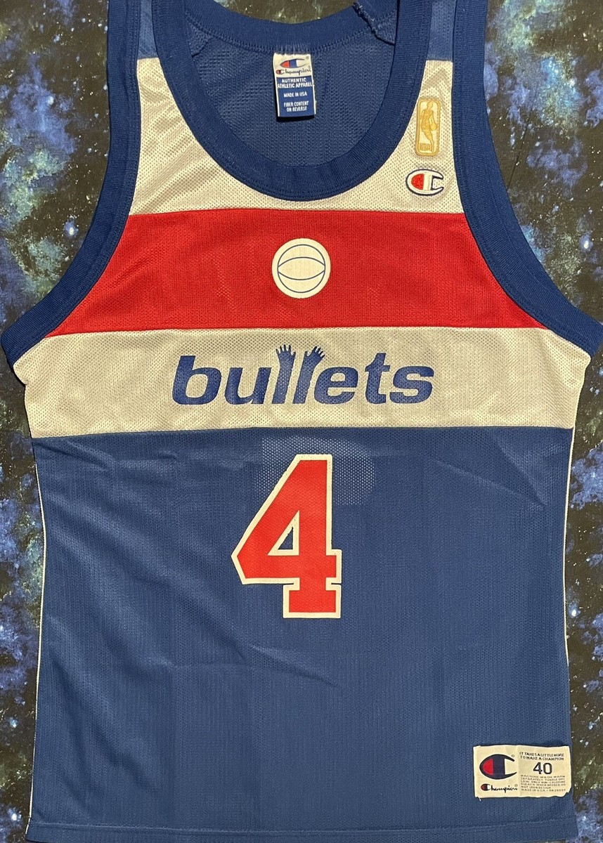 Rare Vintage Champion NBA Washington Bullets Chris Webber