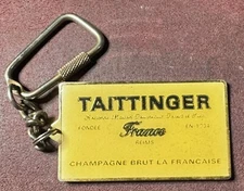 VINTAGE Taittinger Champagne Key chain keyring