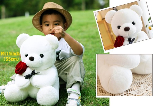 Peluche orsacchiotto con rose - Foto 6 di 7