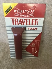 NOS Wilkinson Sword Traveler Shaving Razor 3 Cartridges Inside Handle Free Ship 