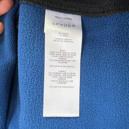 Spyder Half Zip Sweater Gait Knit Pullover Mens 2XL Blue Chest Pocket High Neck - Picture 8 of 13