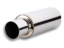 Vibrant TPV Turbo Round Muffler (23in Long) with 4in Round Tip Straight Cut -
