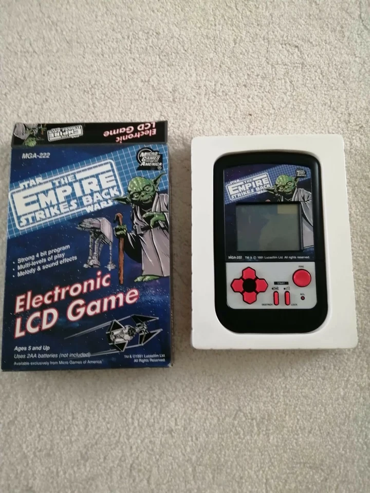 Vintage 1991 MGA Star Wars Empire Strikes Back Electronic Handheld LCD Game New Foto 4 de 4