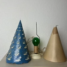 Econolite Motion Lamp Paper Christmas Tree Vintage 1952 Roto-Vue Works 10.5” MCM