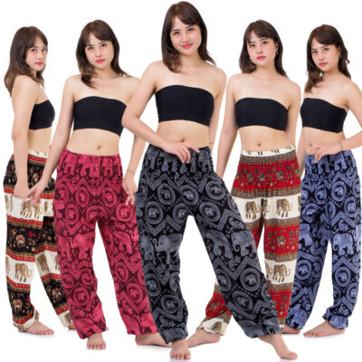 My Thai Pants: Elephant Harem Pants Boho Hippie Genie Trousers Aladdin Yoga Boho