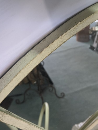 PROVINCIAL FRENCH arched OUTDOOR WINDOW MIRROR 78x50 cm ivory NEW - Picture 3 of 6