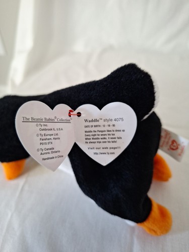 TY Beanie Baby - WADDLE der Pinguin (6,5 Zoll) - MWMTs Stofftier Spielzeug - Bild 8 von 8