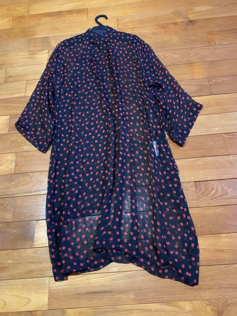 Comme Des Garçons Silk Polka-dot Dress Ad2019 Black Japan Women