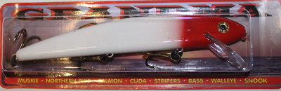 7 1/2'' Grandma Lure Classic Crankbait Musky Pike Lure Redhead R/W G7-03