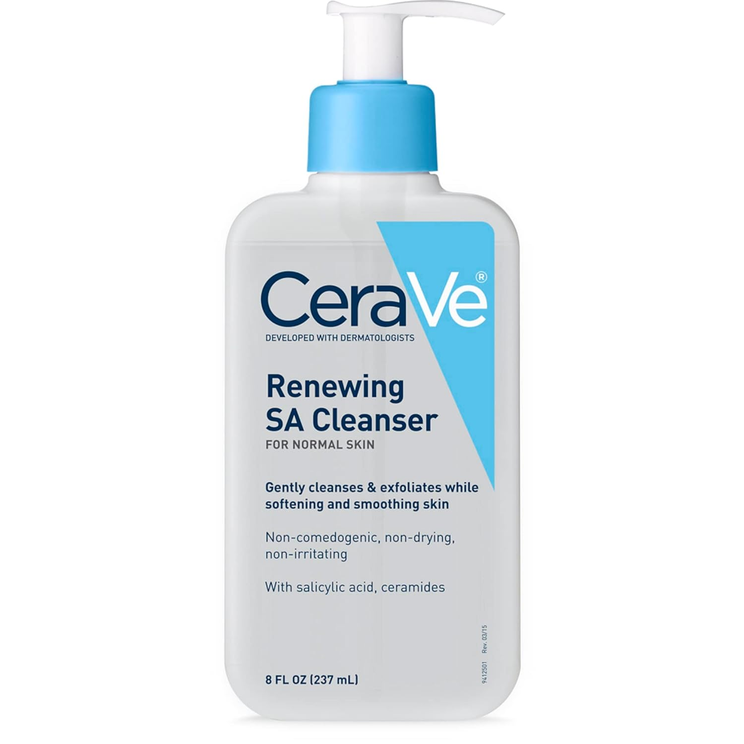 CeraVe Renewing Salicylic Acid Cleanser with Hyaluronic Acid & Niacinamide for Smooth Skin