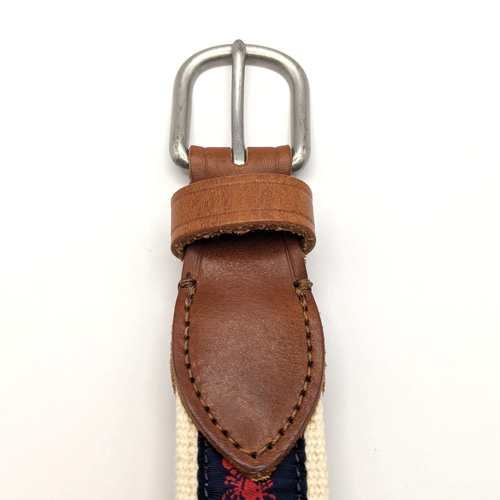 J Crew Crewcuts Boys Patterned Belt Lobsters Size XL Blue Red Coastal Nautical - Picture 5 of 7