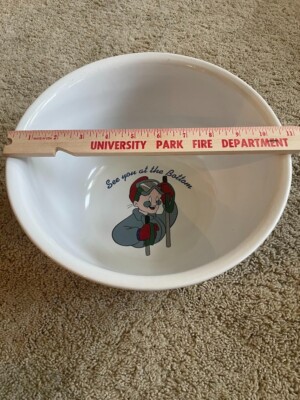 Vintage 1994 Looney Tunes Valley Ski Lodge Ceramic Serving Bowl Warner Bros