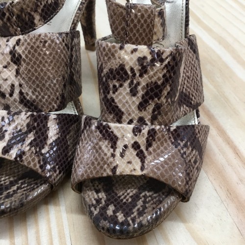 Anne Klein Heels Womens 6.5 M Snake Print Ankle Strappy Pumps AK7OURAY Brown - Picture 6 of 18